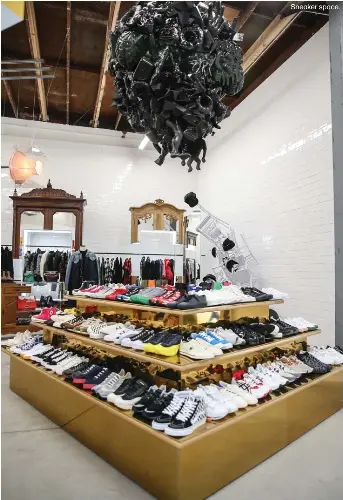  ??  ?? Sneaker space.