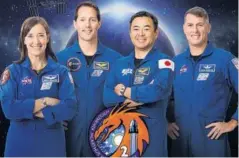  ?? FOTO: NASA ?? > Megan Mcarthur (NASA), Thomas Pesquet (ESA), Aki Hoshide (JAXA) y Shane Kimbrough (NASA) la tripulació­n de la misión Crew-2.
