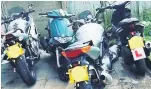  ??  ?? The gang posted pictures of motorbikes and scooters believed to be stolen