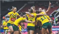  ?? ?? The Jillaroos celebrate during their win over New Zealand.
