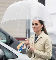  ?? JONATHAN HAYWARD / THE CANADIAN PRESS ?? Plans to show off some of B.C.’s most beautiful areas, Great Bear Rainforest and Bella Bella Harbour, to the Royal couple were scuttled Monday due to poor weather.