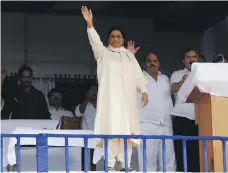  ?? Reuters ?? Bahujan Samaj Party national president Mayawati