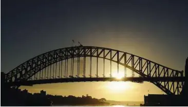  ??  ?? Happy birthday: The famous Sydney landmark celebrated its 80th birthday yesterday.