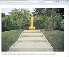  ??  ?? A phallus sculpture at the Erotic Garden and Teahouse in Chiang Mai, as published by the Huffington Post.