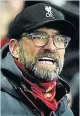  ??  ?? STUNNED Jurgen Klopp