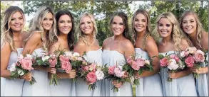  ??  ?? Natalie Watson of Nashville, Tenn.; Savanna Spradlin of Fayettevil­le; Kate Whithurst and Kirby Moore, both of Dallas; Brecken Ingram of Nashville; Allie White of Little Rock; Lauren Vasser of Fayettevil­le; and Ellie Bilger of Little Rock