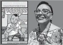  ?? Destiny Mata / NYC ?? Local author Debora Kuetzpal Vasquez, with her new children’s graphic novel, “How Not to Get Bullied: Every Kid Should Feel Safe at School.”