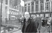  ?? AFP-Yonhap ?? Apple CEO Tim Cook arrives for the release of the Vision Pro headset at the Apple Store in New York City on Feb. 2.