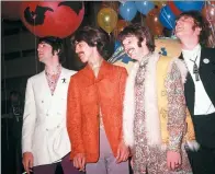  ?? ASSOCIATED PRESS ?? Beatles members (from left) Paul McCartney, George Harrison, Ringo Starr and John Lennon during a break at EMI studios in London, in June 1967.