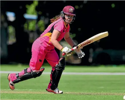  ?? PHOTOSPORT ?? Brooke Halliday of the Northern Spirit during a womens’ T20 cricket match.