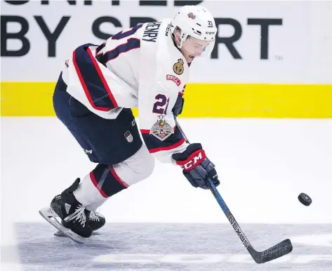  ?? TROY FLEECE ?? The Regina Pats’ Nick Henry had a strong performanc­e at the Memorial Cup in May and is hoping to build on that this season.