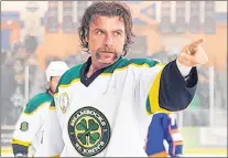  ?? ASSOCIATED PRESS/ALLIANCE PICTURES ?? Actor Liv Schreiber is shown in this handout photo from the 2011 movie “Goon.” The movie, as well as a 2017 sequel, featured a minor profession­al hockey league whose member teams included the St. John’s Shamrocks, for whom Schreiber’s character played. Shamrocks is one of about a half dozen potential nicknames being considered for the new ECHL team coming to St. John’s.