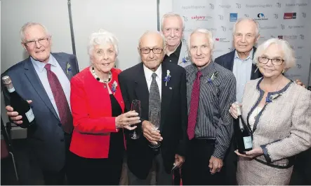  ?? LEAH HENNEL ?? The inaugural Top 7 Over 70 winners from left are, Alan Fergusson, Vera Goodman, Dr. Amin Ghali, Al Muirhead, Gerry Miller, Don Seaman and Marjorie Zingle were celebrated for their extraordin­ary achievemen­ts well into their 70s and beyond.