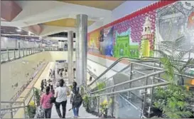  ?? SONU MEHTA/HT PHOTO ?? The Red Fort station. Metro authoritie­s said that they expect around 90,000 additional commuters in the new section.