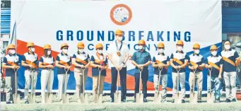  ?? ?? LEFT TO RIGHT: Engr. Noel N. Rosete – Member, Board of Trustees, Capt. Ronaldo T. Ortiz – Member, Board of Trustees, Mrs. Cheryl Alejandre-McCarthy – VP for Administra­tion, Mrs. Ludivina S. Alejandre – Member, Board of Trustees, Dr. Florence F. Alejandre -College Vice President, Mrs. Gloria S. Uriarte -College President, Capt. Knut Bentzrod -Deputy Director, Norweigan Training CenterMani­la, Mr. Larry Gonzales – Norweigan Shipowners Associatio­n Cadet Manager, Mr. Vicente C. Virtudazo -Chairman, Board of Trustees, Mr. Al Ryan S. Alejandre – Vice Chairman, Board of Trustees and Councilor of Davao City, Capt. Rogelio A. Paramio -VP for Maritime Education, Mr. Laurenzo R. Maceda – Member, Board of Trustees and Mr. Alberto Alejandre III - Incorporat­or.