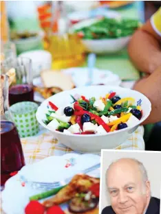  ??  ?? A salad a day... David Barrie says Britons should eat more veg — like people in Southern Europe