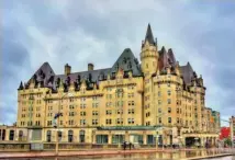  ??  ?? View of Ottawa and Parliament Hill, main; the Fairmont Chateau, above