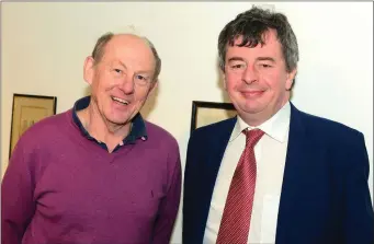  ??  ?? Robbie McGrath and Drogheda Chamber President Paddy Callaghan