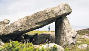  ?? ?? Rock of ages: an ancient burial chamber on St David’s Head