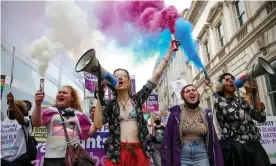 ?? Photograph: Getty ?? A Reclaim Pride march in July 2021.