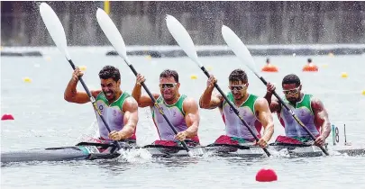  ??  ?? Emanuel Silva, João Ribeiro, Messias Baptista e David Varela queriam mais na final olímpica