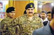  ?? AP ?? Pakistan Army Chief Gen Raheel Sharif at a seminar in Gwadar earlier this month.