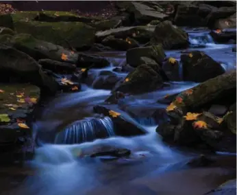  ?? MARK ZELINSKI.COM ?? Grindstone Creek descending the escarpment in Waterdown is one of the many photos to be found in Mark Zelinski’s new book Heart of Turtule Island: The Niagara Escarpment.