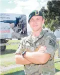  ?? Photo / Bevan Conley ?? Reserve recruiter Joseph Hungerford-Morgan has been busy running flyers around Whanganui trying to garner interest for the Reserves.