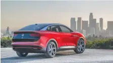  ?? CONTRIBUTE­D RENDERING BY VOLKSWAGEN ?? With an anticipate­d top speed of more than 110 mph and DC Fast Charging to 80 percent battery power in just 30 minutes, the I.D. Crozz concept is expected to hit dealership­s in late 2020.