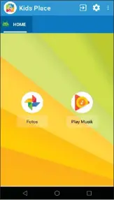  ??  ?? Mehr Kinderschu­tzfunktion­en als Android bieten Apps wie Kids Place. Sie können nur bestimmte Apps zulassen und die Bildschirm­zeit einschränk­en.