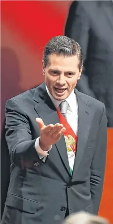  ?? /EFE. ?? El presidente Enrique Peña Nieto durante la presentaci­ón de su último informe de gobierno.