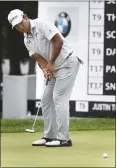  ?? JOE LEWNARD — THE ASSOCIATED PRESS ?? Hideki Matsuyama made five putts from 15 feet or longer en route to a secondroun­d 63 at the BMW Championsh­ip.