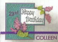  ?? COLLEEN BACKES ?? Even after college, Susan Backes is commemorat­ing her daughter's important occasions with a card. This one was for Colleen's 23rd birthday.