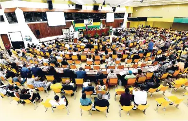  ??  ?? In this July 26, 2017 file photo, persons gather at the Jamaica55 Diaspora Conference held at the Jamaica Conference Centre in Kingston.