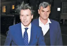  ??  ?? This file photo taken on November 09, 2015 shows Sebastian Coe (L), head of the Internatio­nal Associatio­n of Athletics Federation (IAAF) and Nick Davies, then deputy general secretary of the IAAF, as they arrive for a meeting in central London. Davies,...