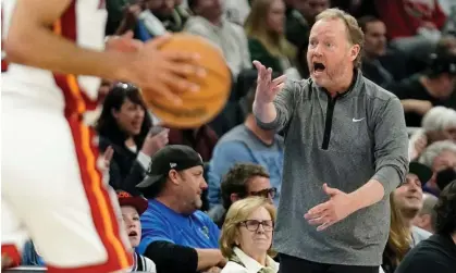  ?? Photograph: Aaron Gash/AP ?? Milwaukee Bucks head coach Mike Budenholze­r reacts to a call during the second half of Game 2 of the team's first-round playoff series against the Miami Heat last month.