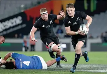  ??  ?? By 2016 Beadeun Barrett and Sam Cane were ready to take over from Dan Carter and Richie McCaw.