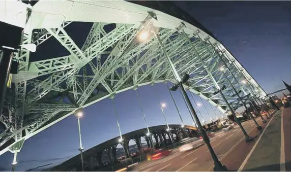  ??  ?? Vehicle movements during the ongoing lockdown have risen slightly across Sunderland’s Wearmouth Bridge in the last fortnight.