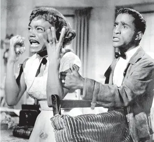  ?? GLOBE PHOTOS ZUMA Wire/TNS ?? Eartha Kitt with Sammy Davis Jr. starred in the 1958 noir ‘Anna Lucasta.’
