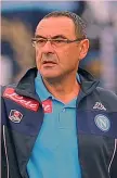  ?? LAPRESSE ?? Maurizio Sarri, 56 anni, alla prima stagione al Napoli