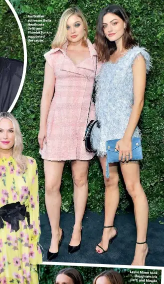  ??  ?? Leslie Mann took daughters Iris (left) and Maude Apatow.