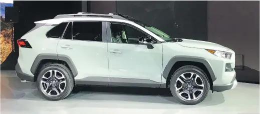  ?? DAVID BOOTH/ DRIVING.CA ?? The 2019 Toyota RAV4 will be longer and lower with a whopping 57 per cent increase in the unibody’s rigidity. It will also offer better handling and ride qualities.