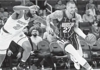  ?? Elizabeth Conley / Staff photograph­er ?? The Rockets’ only deadline move was a “last-second” deal Thursday that sent little-used center Daniel Theis and his four-year, $35.6 million contract back to his original NBA team, the Celtics.