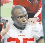  ??  ?? Phillip Adams, playing for San Francisco in 2010, fatally shot six people Thursday before killing himself, South Carolina authoritie­s say. His agent says he refused to participat­e in mental health programs available to ex-players.