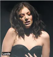  ??  ?? Lorde