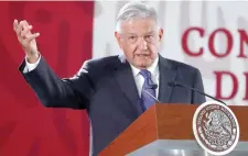  ??  ?? El presidente Andrés Manuel López Obrador llamó a las cámaras empresaria­les a que se pronuncien en contra de la corrupción.