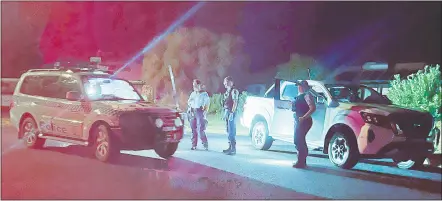  ?? PHOTO: SUPPLIED. ?? This allegedly stolen ute (on right hand side of photo) was at the centre of multiple police pursuits in Dubbo.