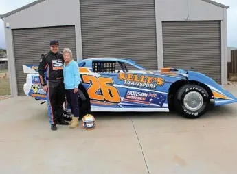  ?? Photo: TRACEY-LEE BLACK ?? NUMBER-ONE SUPPORTER: Sean Black and his mum Leah. Black will line up on Saturday night’s Schultz Super Sedan program at Toowoomba Speedway.