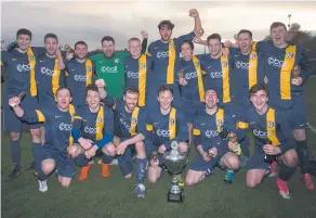  ??  ?? Park Tool celebrate their Ross Kirk Memorial Cup success.