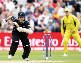  ??  ?? New Zealand’s Kane Williamson in action at the Champions Trophy match at Edgbaston on Friday. (Reuters)